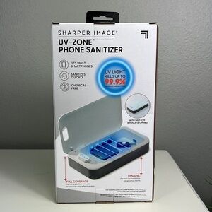 NIB Sharper Image UV Phone Sanitizer UV Zone Essentials Sanitize Charger